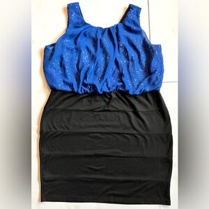 Maurices Elegant Blue and Black Women's Sequin Mini Dress Size 1X